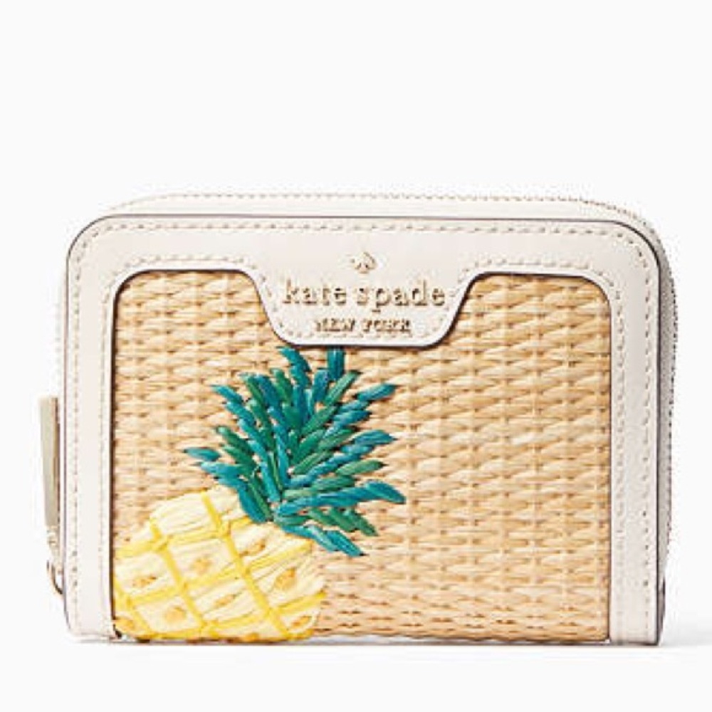 NWT-Kate Spade-Pineapple🍍Small Zip Card Case-$159 - Picture 12 of 14